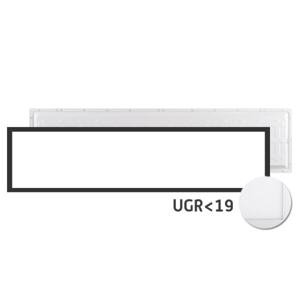 Black UGR19 Back-lit 3CCT led panel 32W 3000K-6000K 4000Lm 1195x295x32mm PF>0,95 CRI>80 Philips CertaDrive IP40