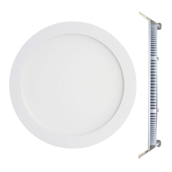 Slim Led downlight 18W 4000K 1620Lm PF >0,95 CRI>80 Ø220x20mm Cut out: Ø200mm flash free driver IP20