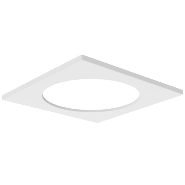 White square PC cover for EVO led downlight Ø232mm