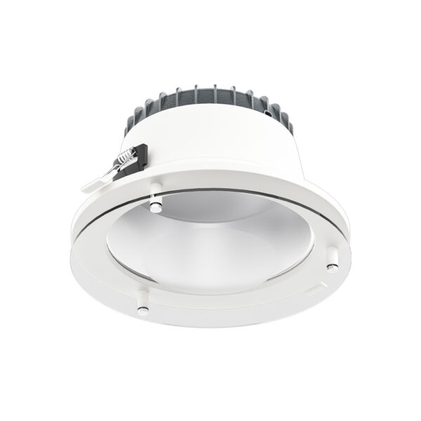 White round Glass&PC module cover for EVO led downlight Ø114mm