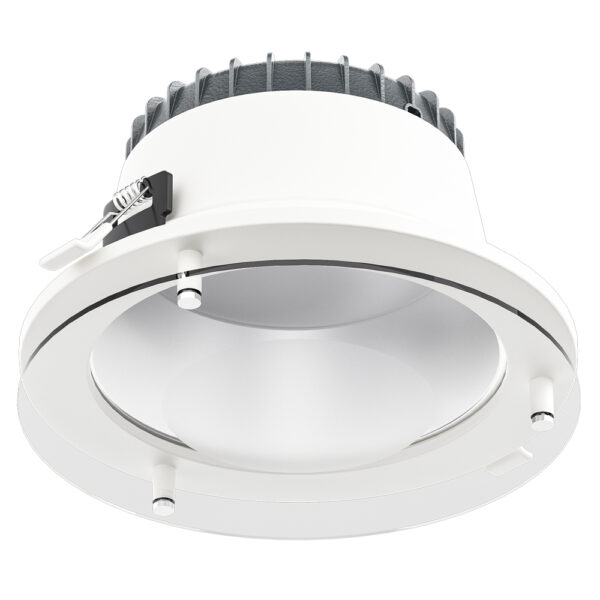 White round Glass&PC module cover for EVO led downlight Ø232mm