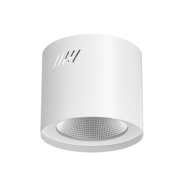 White aluminium surface housing for EVO led downlight Ø174mm Size housing: Ø182x155mm