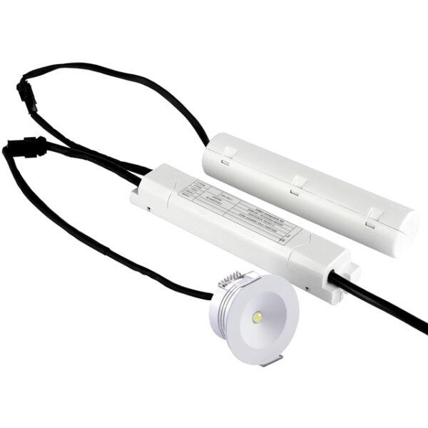Eye white Led 3 Watt anti-panic emergency fixture recessed Non-Maintained ST 3 hours LiFePo4 battery 3.2V 1500mAh IP20