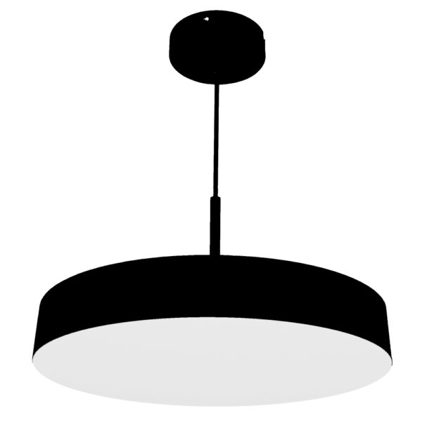 Black suspension installation for Multi 3CCT led plafonnière Included: ceiling bracket Ø120mm, 1,5m pendant wire and mounting plate for easy fix on the fixture