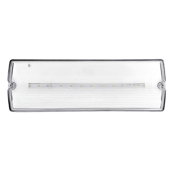 FN Bulkhead LED 3W 12SMD EMG fixture for CBS-centralBatterySystem. 24-48V AC/DC IP65 Incl. set pictograms