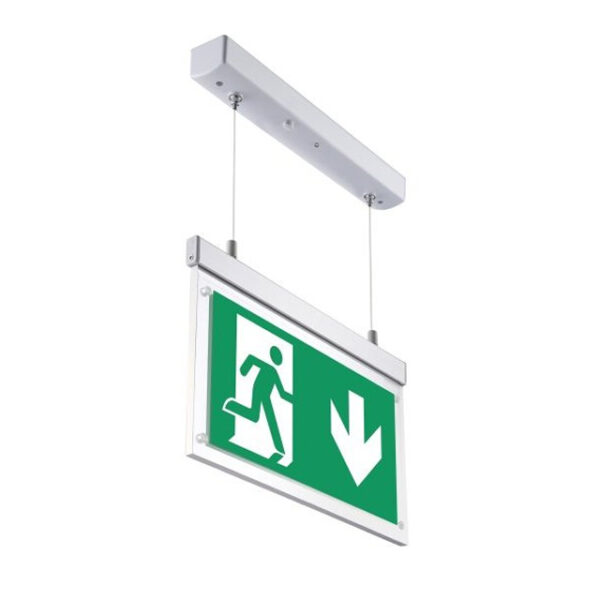 Pendant Surface Led 2W emg fixture M-maintained ST-testbutton 3 hours LiFePo4 battery 3.2V 1500mAh IP20