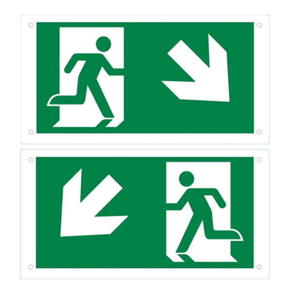 Set pictograms downstairs for SlimFix led emergency fixture 2 plates